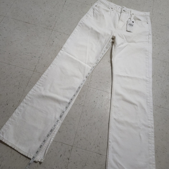 MNG |  White Straight Leg Jeans Crisp Minimalist Style , Miranda - Picture 12 of 13